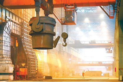 مراحل پایانی خط تولید کارخانه فولاد راور