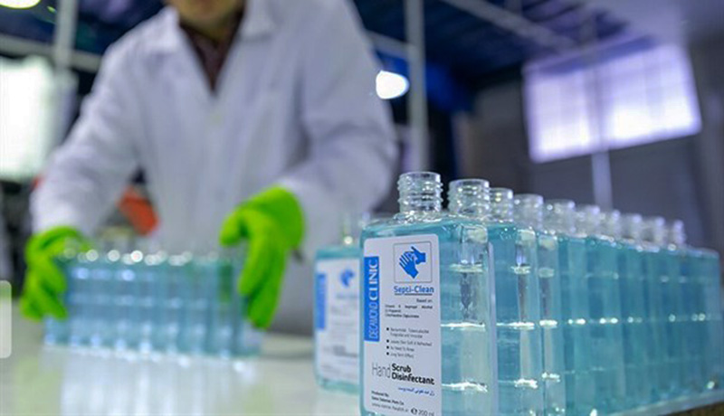 شناسایی یک واحد تولیدی مواد ضدعفونی کننده غیر مجاز در مهاباد