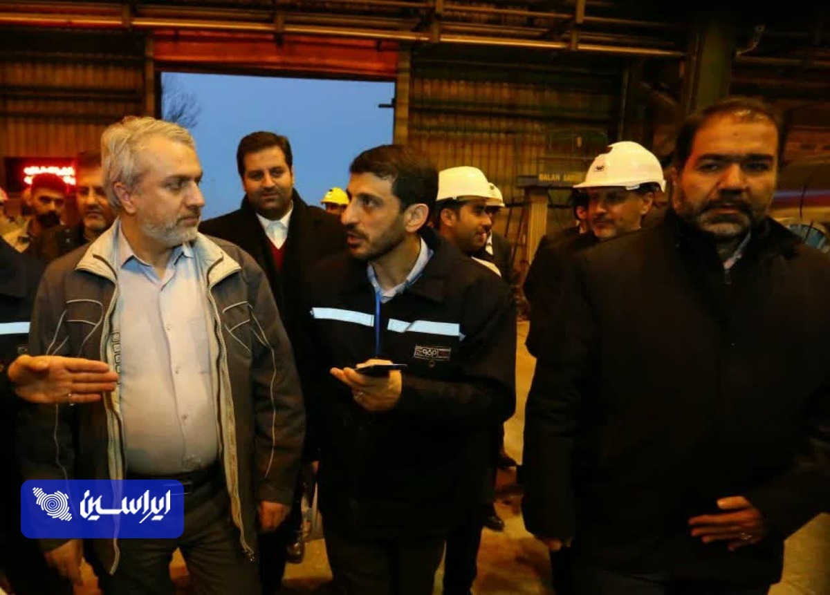 بازدید وزیر صمت از خطوط تولید فولاد مبارکه