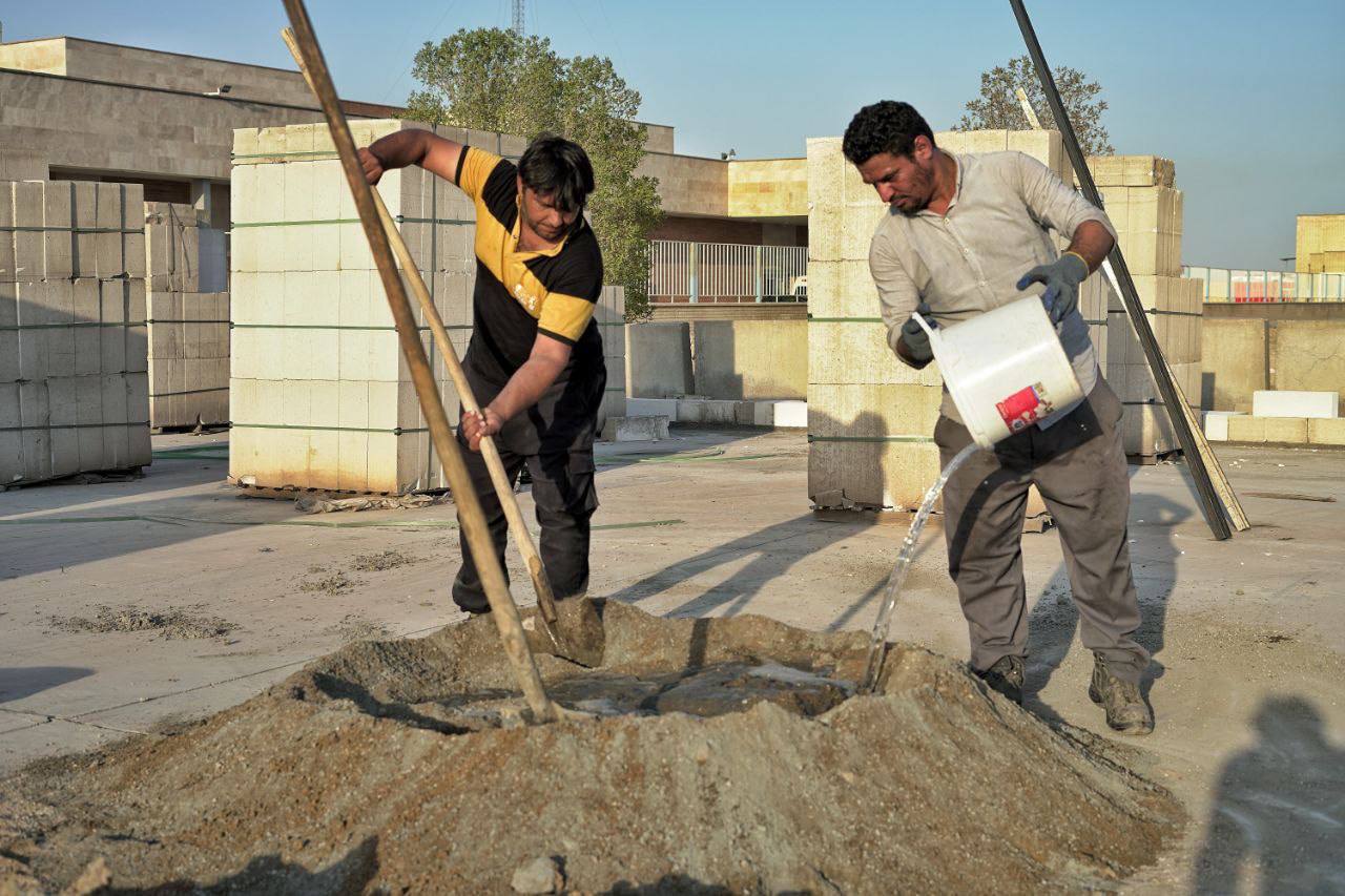 آماده سازی موکب فولاد اکسین خوزستان در پایانه مرزی شلمچه