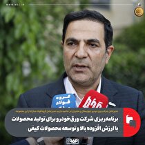 برنامه‌ریزی شرکت ورق‌ خودرو برای تولید محصولات با ارزش افزوده بالا و توسعه محصولات کیفی