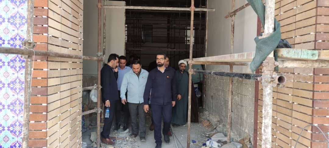معاون منابع انسانی و امور اجتماعی فولاد خوزستان از ساختمان موکب شهدای فولاد در پایانه مرزی چذابه بازدید کرد