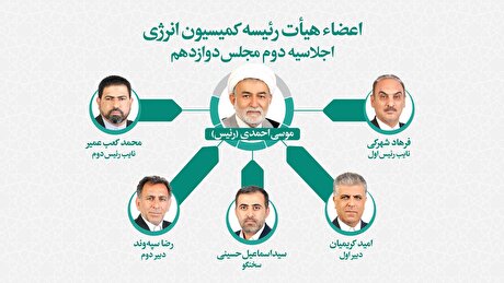 اعضای هیات رئیسه کمیسیون انرژی مجلس انتخاب شدند/ «موسی احمدی» رئیس ماند